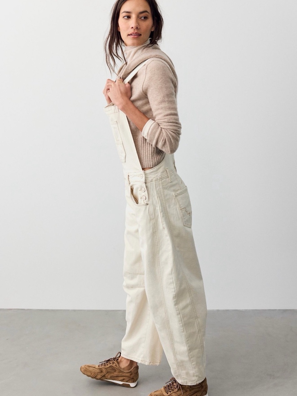 We The Free Good Luck Barrel Overalls